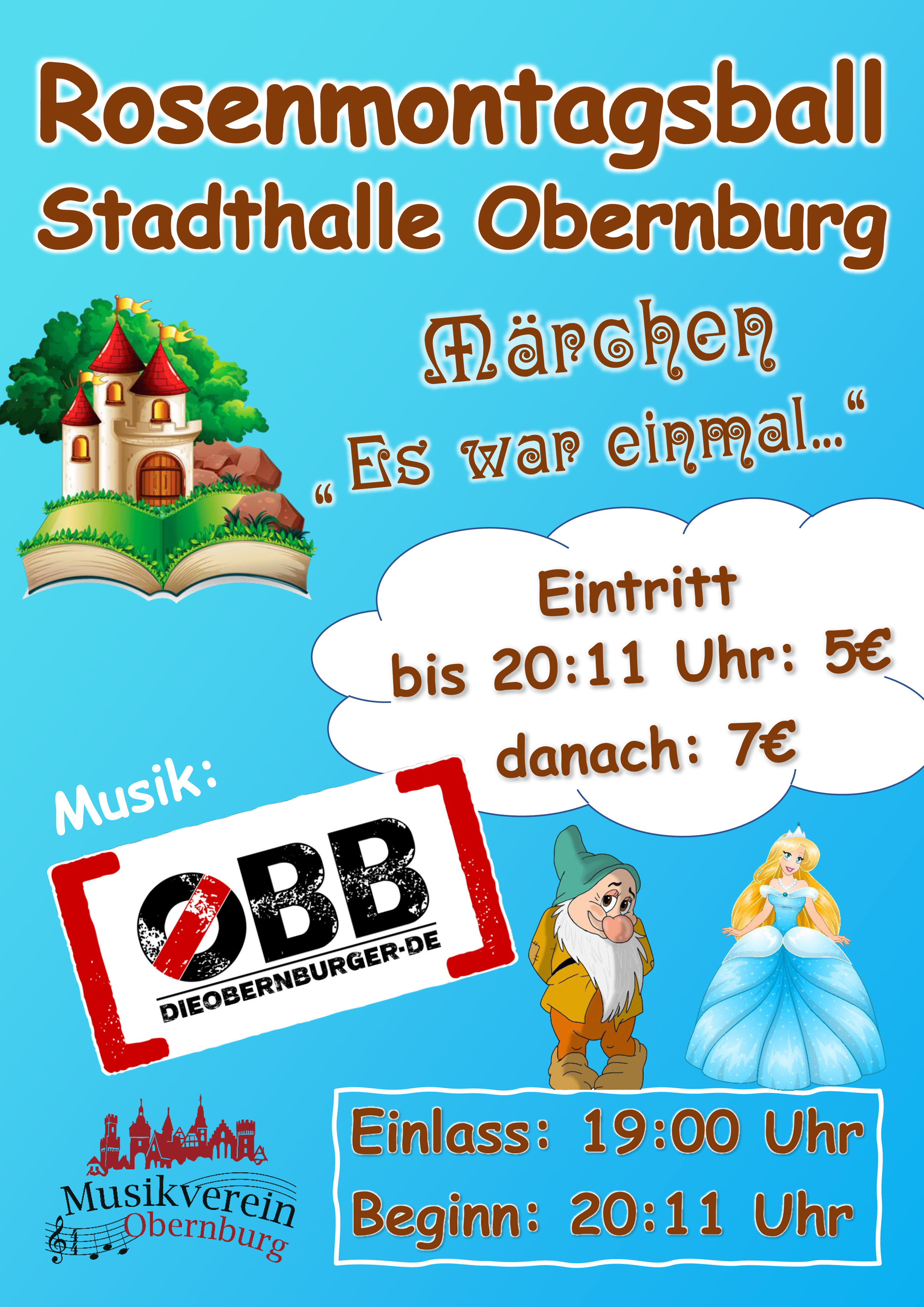 Gr. Rosenmontagsball in Obernburg mit "Die Obernburger"